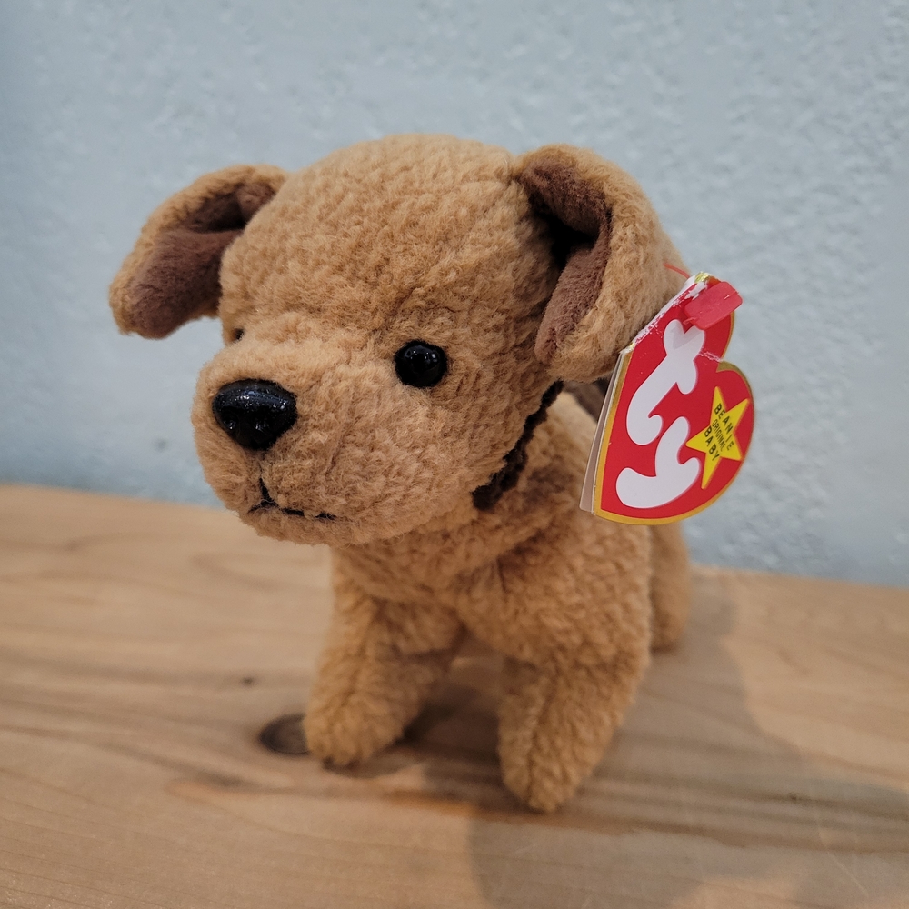 Ty Brown Plush Puppy Dog Stuffed Toy - Soft Collectible